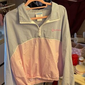 Champion Pink and Blue Striped Shirt